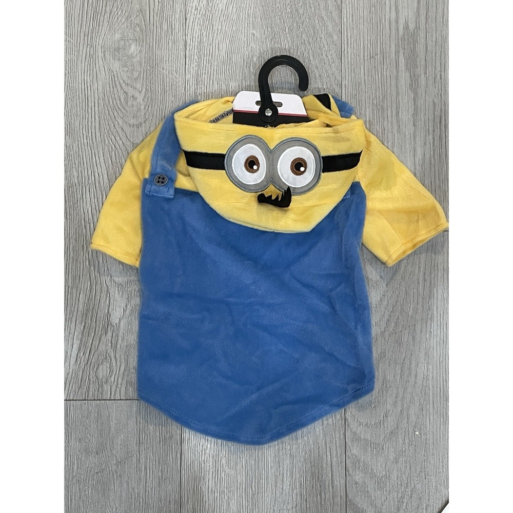 NEW Illumination's  Minions Halloween Dog Pet Costume Hooded Jumpsuit - Size M